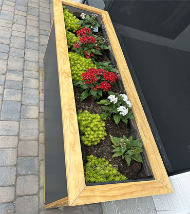 Mr. Clean Patio Flower Box Area